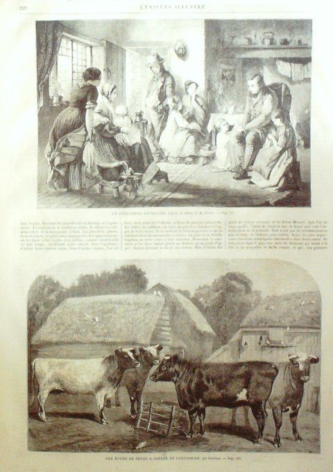 L'Univers illustré 1862 # 214 Lancashire Palais Kensington Mélanchton Marseille port 