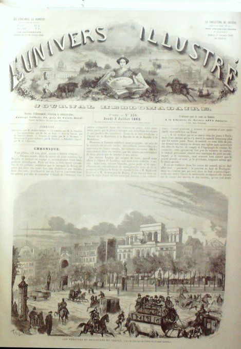 L'Univers illustré 1862 # 216 Japon Hakodade Angleterre Clifton Alexandre Bataille 