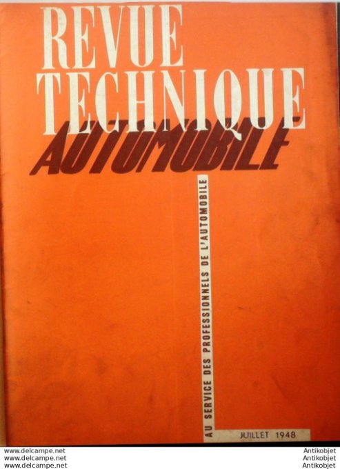 Revue Technique Automobile Ford V8 21cv Pistons BHR 1948