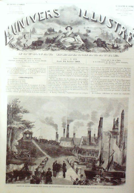 L'Univers illustré 1862 # 219 Markos Botzaris Puerto Del Sol Mexique Puebla Cordillère d'Anahuac