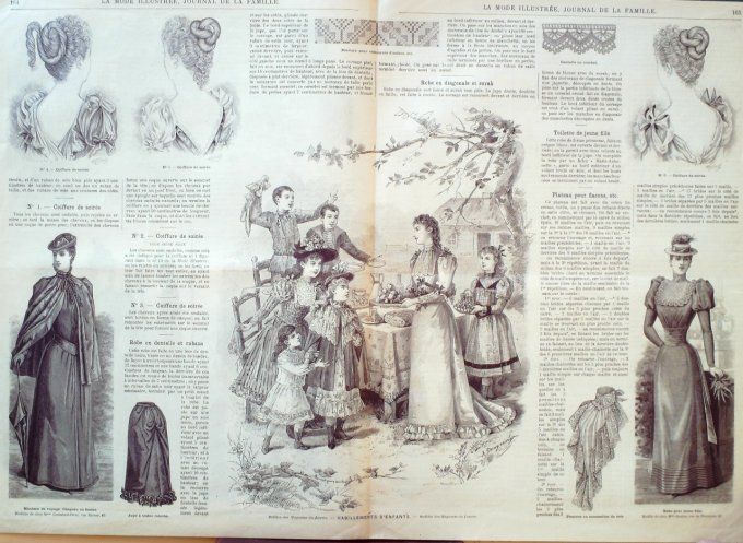 Journal Mode illustrée 1892 # 21 Manteau de pluie en drap