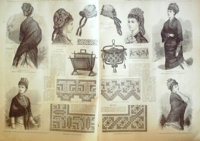 Journal Mode illustrée 1878 # 21 Costumes dames