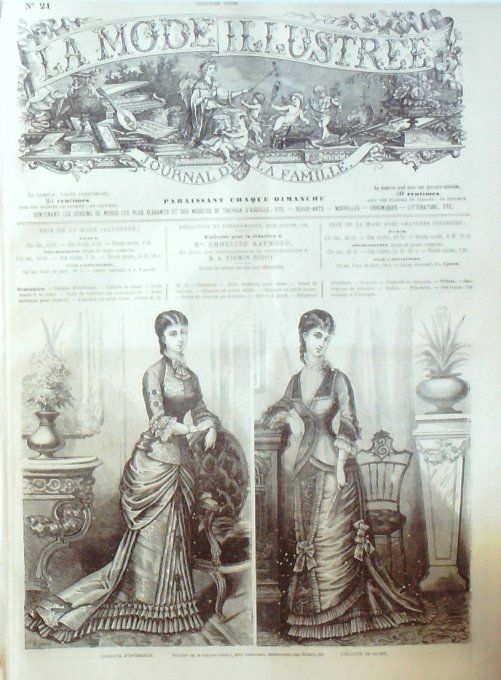 Journal Mode illustrée 1879 # 21 Toilette d'intérieur & dîner