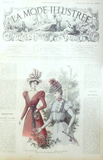 Journal Mode illustrée 1897 # 21 Robes en foulard & voile