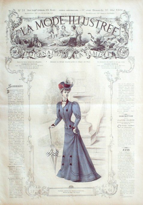 Journal Mode illustrée 1906 # 21 Costume tailleur