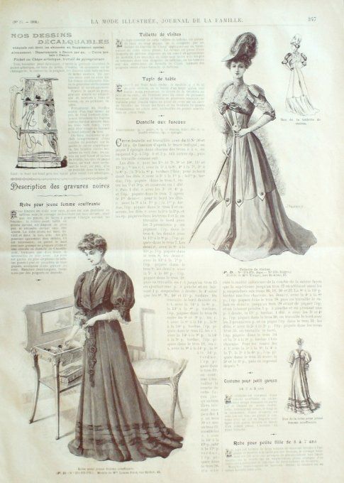 Journal Mode illustrée 1906 # 21 Costume tailleur