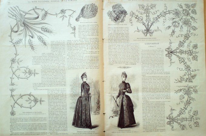 Journal Mode illustrée 1889 # 21 L'Annamite chapeau paille