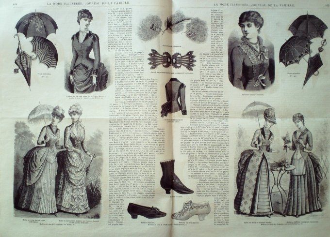 Journal Mode illustrée 1884 # 21 Robes en lainage & faille