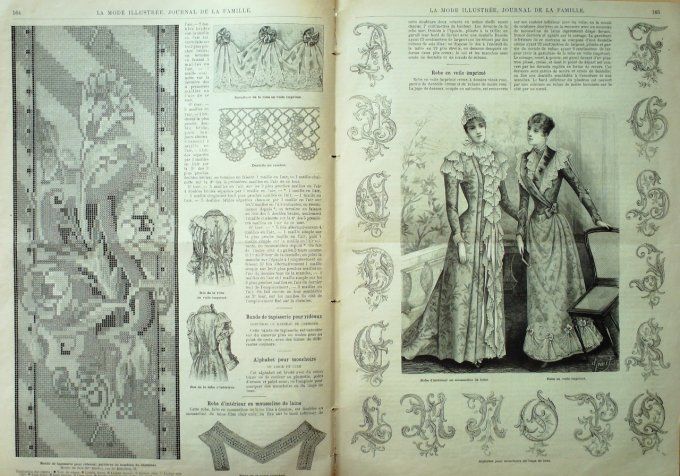 Journal Mode illustrée 1891 # 21 Robe mousseline