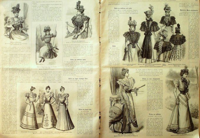 Journal Mode illustrée 1897 # 21 Robes en foulard & voile