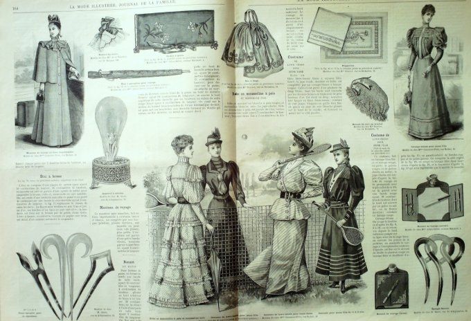 Journal Mode illustrée 1893 # 21 Robe en crépon & corsage 