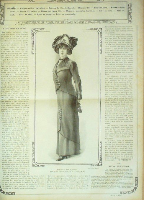 Journal Mode illustrée 1911 # 21 Costumes tailleurs