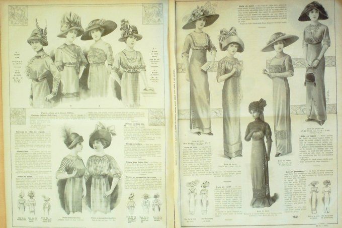 Journal Mode illustrée 1911 # 21 Costumes tailleurs