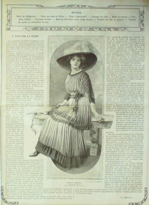 Journal Mode illustrée 1910 # 21 Robes de soirées & d'intérieur