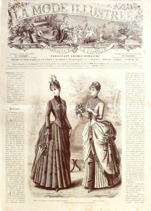 Journal Mode illustrée 1886 # 21 Robes en tussor & lainage