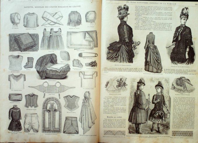 Journal Mode illustrée 1886 # 21 Robes en tussor & lainage