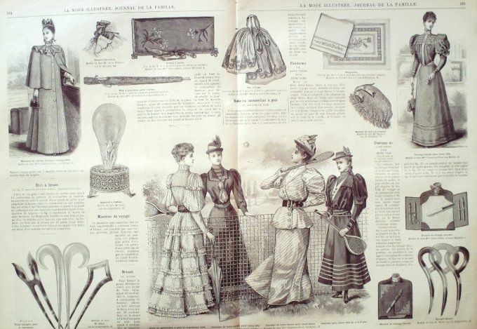 Journal Mode illustrée 1883 # 21 Robe d'intérieur en cachemire