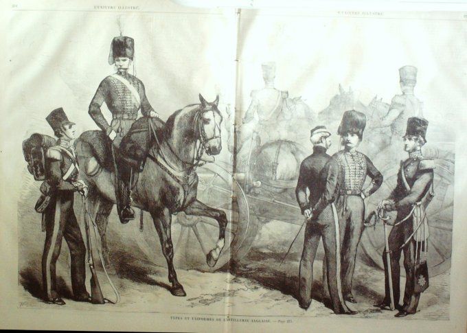 L'Univers illustré 1862 # 220 Mexique Orizaba Artillerie Anglaise Dannemark Frédériksborg