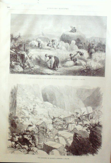 L'Univers illustré 1862 # 221 Princesse Clothilde Bade Carrare Strasbourg chasseur Tyrolien Sarrebou