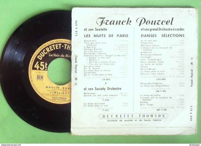 Pourcel Franck 45T EP Moulin'rouge 1958