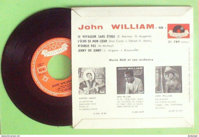 William John 45T EP Le voyageur sans étoile 1961