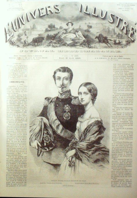 L'Univers illustré 1862 # 223 Bade Calcutta Balayeurs  Moscou Inde Bénarès Athènes 