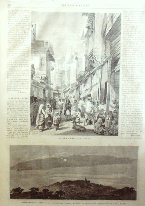 L'Univers illustré 1862 # 223 Bade Calcutta Balayeurs  Moscou Inde Bénarès Athènes 