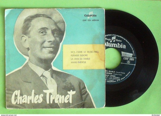 Trenet Charles 45T EP Moi j'aime le Music-Hall 1956