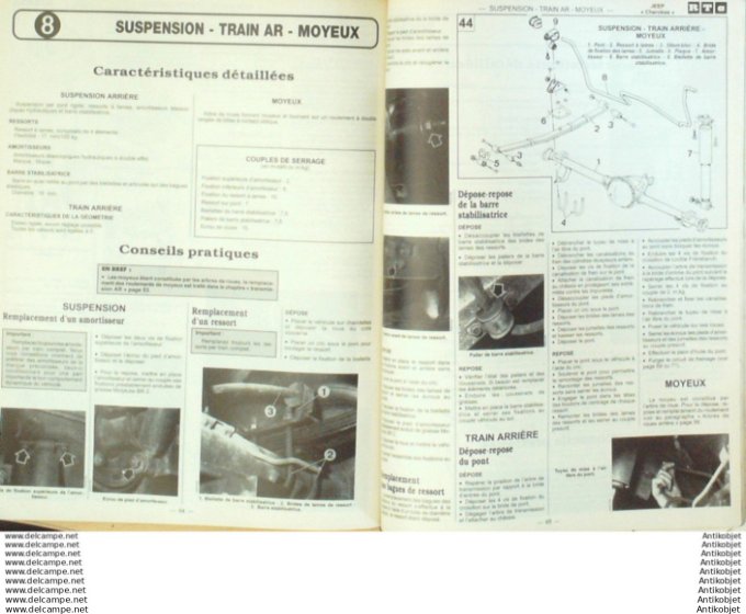 Revue Technique Automobile Jeep Cherokee Peugeot 505 Renault Clio  #529