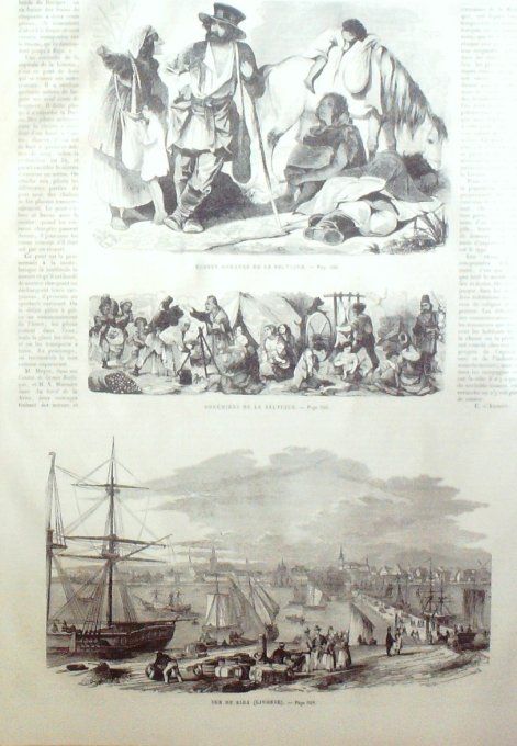 L'Univers illustré 1862 # 225 Rome Ponte Molle Livonie Riga Nomades & Bohémiens 