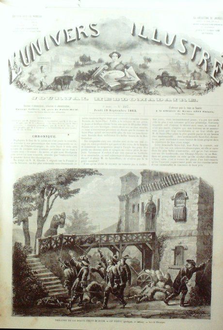 L'Univers illustré 1862 # 227 Ste-Hélène  Longwood Old-House  Dieppe James-Town St Severin