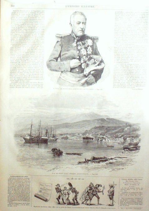 L'Univers illustré 1862 # 228 Princesse Pie Comte de Castellane Fort-de-France Portugal Dom Louis Ie