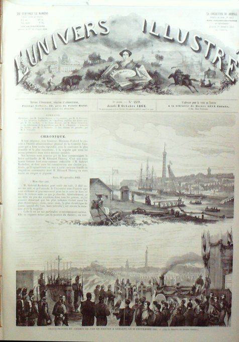 L'Univers illustré 1862 # 229 Saxe Albrechtsbourg porcelaine Nantes Mexique Vera-Cruz