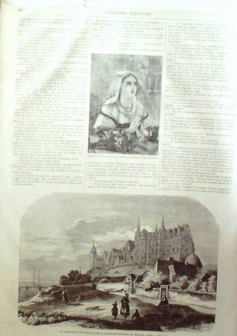 L'Univers illustré 1862 # 229 Saxe Albrechtsbourg porcelaine Nantes Mexique Vera-Cruz