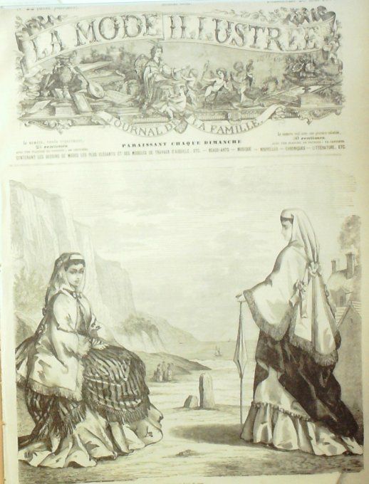 Journal Mode illustrée 1871 # 22 Manteaux de bains de mer