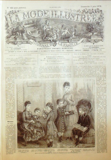 Journal Mode illustrée 1878 # 22 Robes & costumes enfants