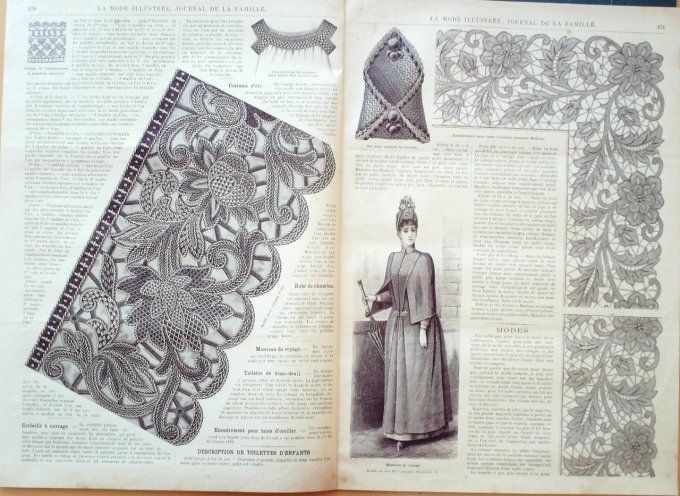 Journal Mode illustrée 1889 # 22 Chapeaux d'été