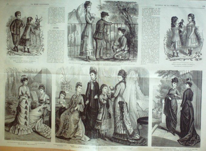 Journal Mode illustrée 1877 # 22 Robes en batiste 