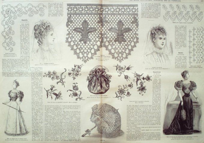 Journal Mode illustrée 1893 # 22 Pardessus en dentelle Bourbon