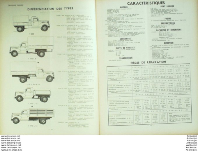 Revue Technique Automobile Renault 4cv Dodge Marchal 47#1950