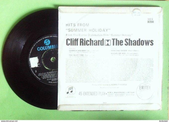 Cliff Richard & Shadows 45T EP Summer Holiday 1963