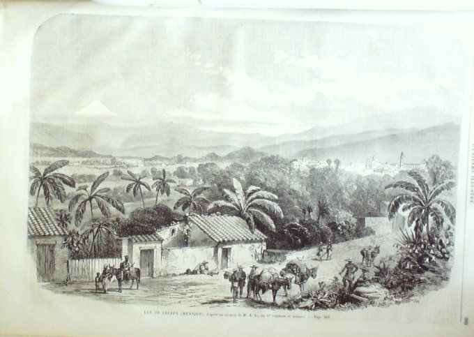 L'Univers illustré 1862 # 234 Tanger Fondouck Mexique Jalapa Grèce Amélie Marie-Frédérique