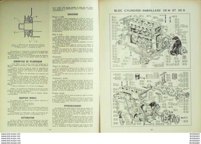 Revue Technique Automobile Peugeot 201M 301 boÃ®te Cotal Vaucanson Dodge 56#1950
