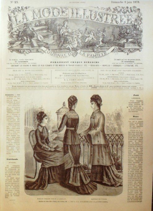 Journal Mode illustrée 1878 # 23 Robes & manteau de voyage