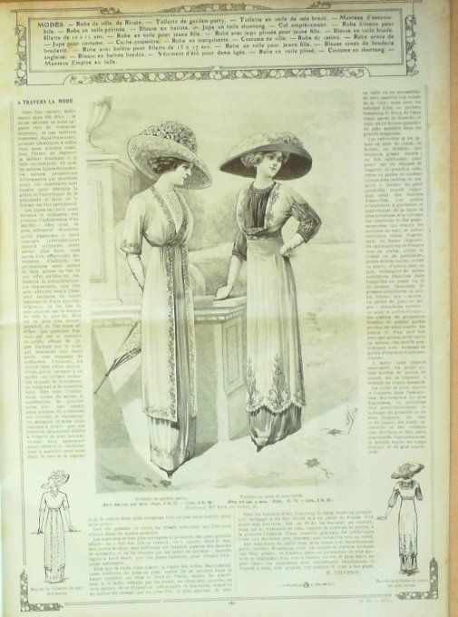 Journal Mode illustrée 1911 # 23 Jupes & blouses