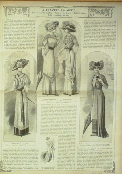 Journal Mode illustrée 1910 # 23 Robes d'intérieur