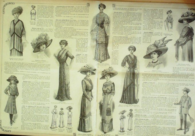 Journal Mode illustrée 1910 # 23 Robes d'intérieur