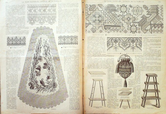 Journal Mode illustrée 1886 # 23 Toilettes d'été