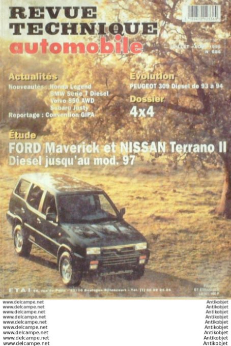 Revue Technique Automobile Peugeot 309 Ford Maverick Nissan Terrano II  #586