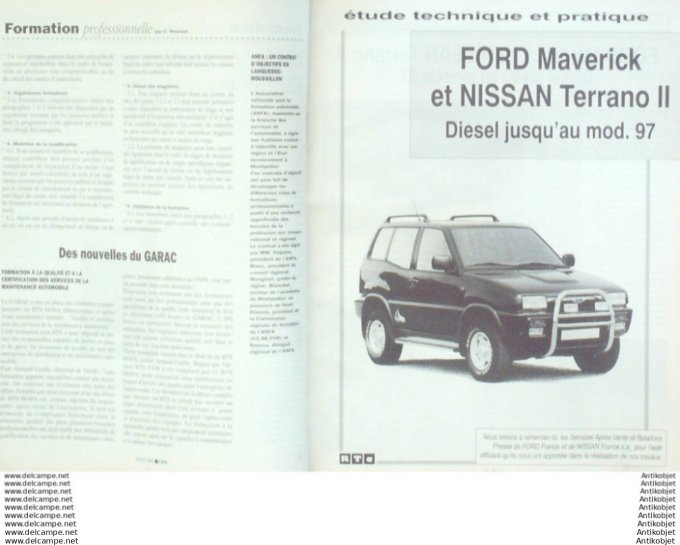 Revue Technique Automobile Peugeot 309 Ford Maverick Nissan Terrano II  #586